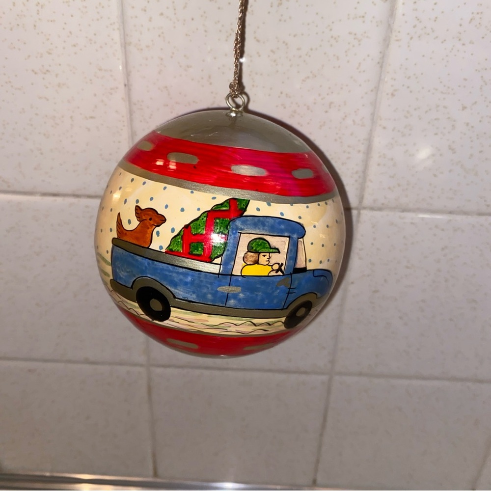 Vintage Foreside Company Hand-Painted Christmas Ornament‎ Made in India